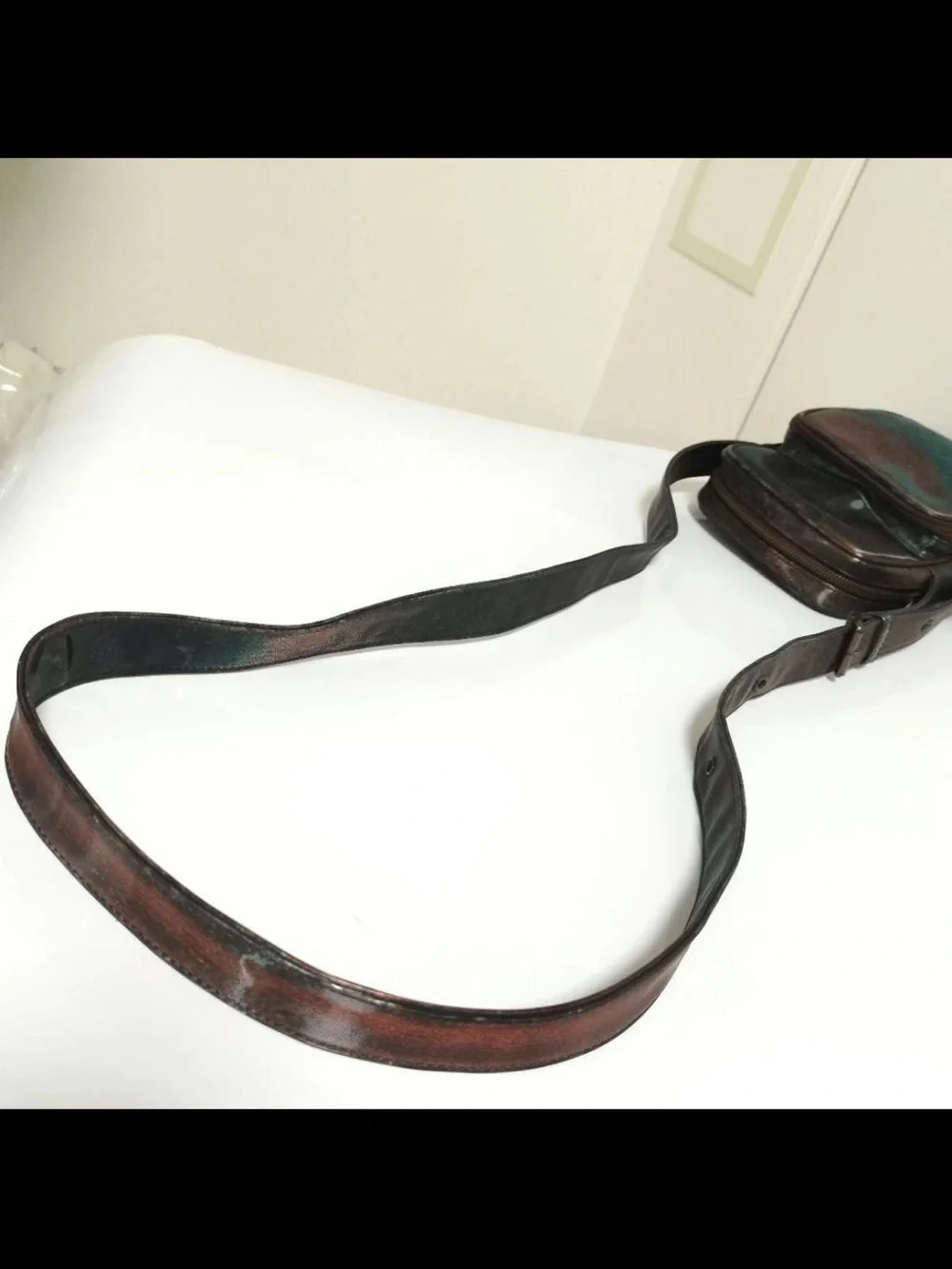 Jean Paul Gaultier Two-Tone Brown and Green Messenger Bag
